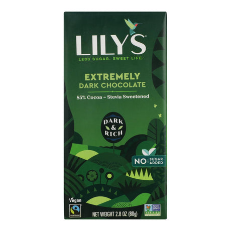 Lily's Sweets Dark Chocolate Bars (Pack of 12 - 2.8 Oz. Each) - Cozy Farm 