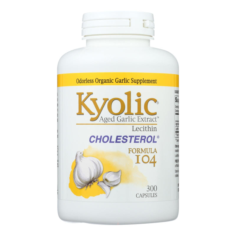 Kyolic Aged Garlic Extract Cholesterol Formula 104 (300 Capsules) - Cozy Farm 