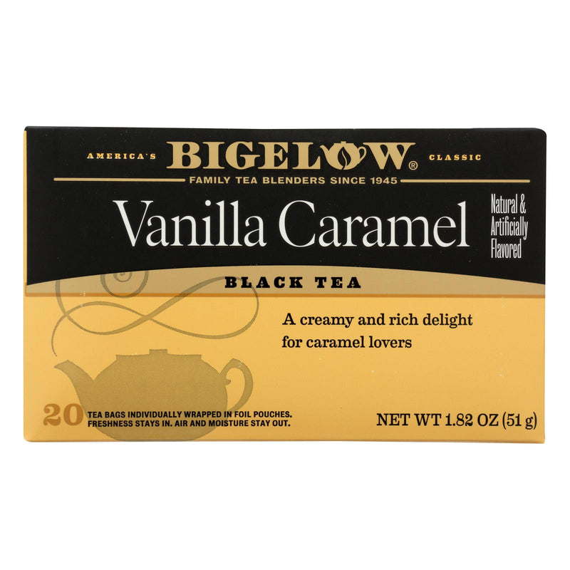 Bigelow Vanilla Caramel Black Tea, Pack of 6 (20 Tea Bags) - Cozy Farm 