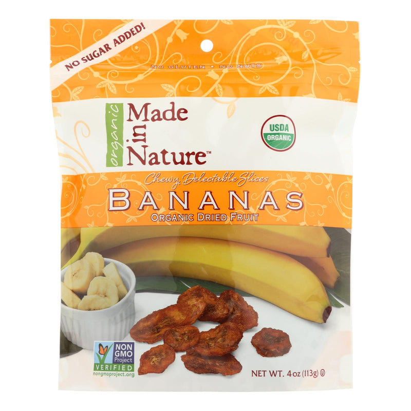 Made In Nature Organic Dried Bananas - Pack of 6 - 4 Oz - Cozy Farm 