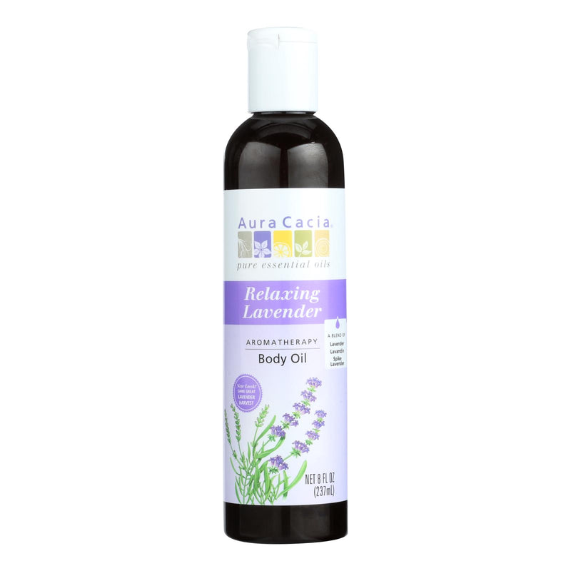 Aura Cacia Lavender Harvest Aromatherapy Body Oil, 8 Fl Oz - Cozy Farm 