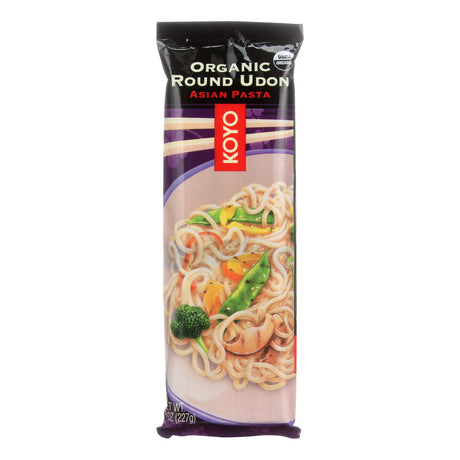 Koyo Organic Round Udon Noodles, 8 Oz. Pack of 12 - Cozy Farm 