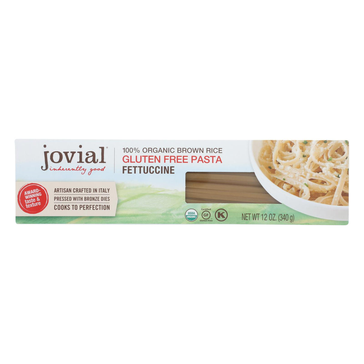 Jovial Organic Brown Rice Fettuccine Pasta (Pack of 12 - 12 oz) - Cozy Farm 