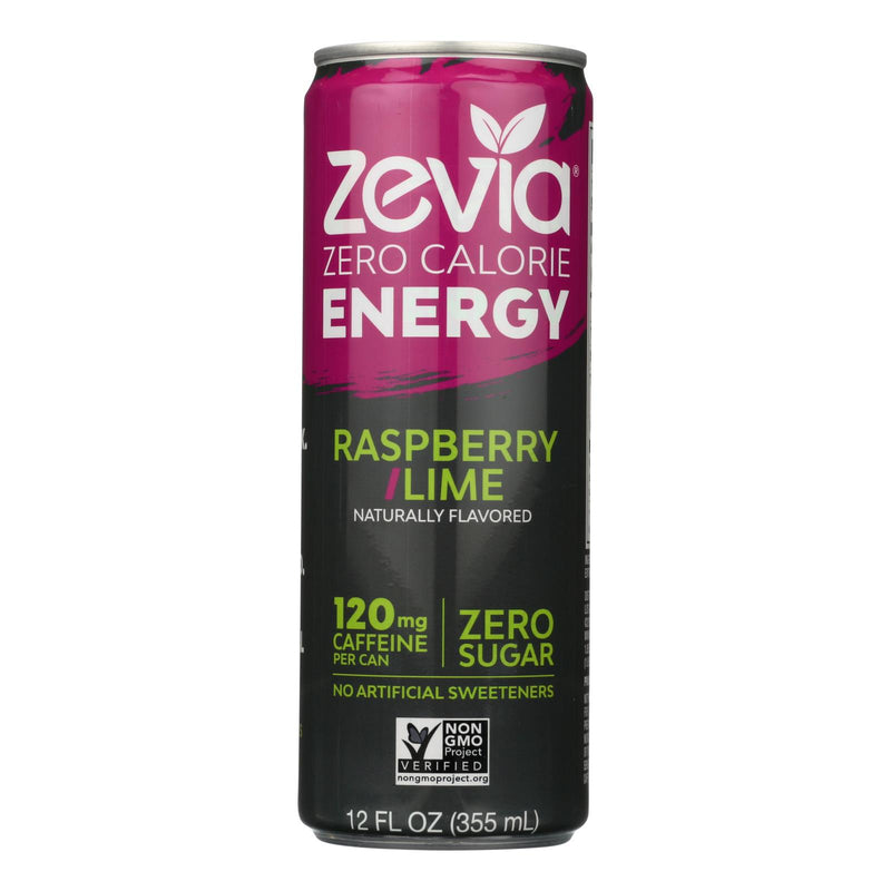 Zevia Zero Calorie Energy Drink, Raspberry Lime, 12 Fl Oz (Pack of 12) - Cozy Farm 