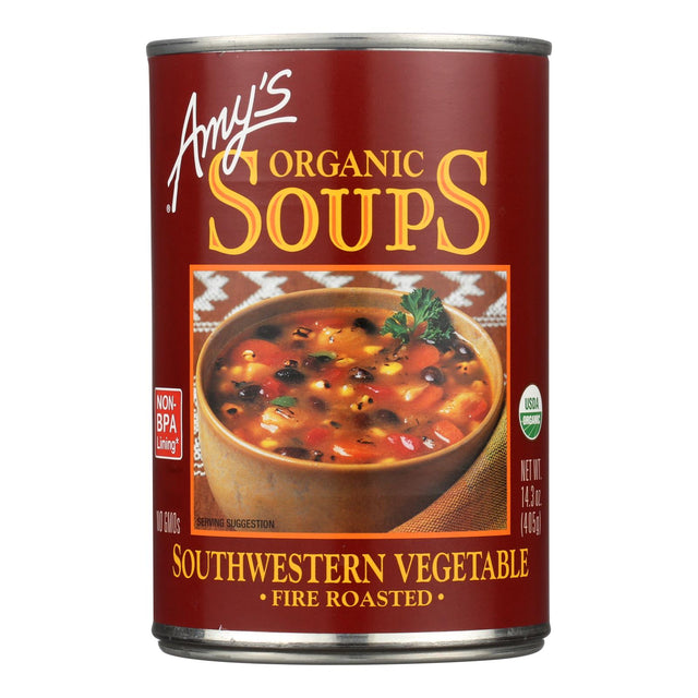 Amy's Organic Fire-Roasted Southwest Vegetable Soup (14.3 Oz., Pack of 12) - Cozy Farm 
