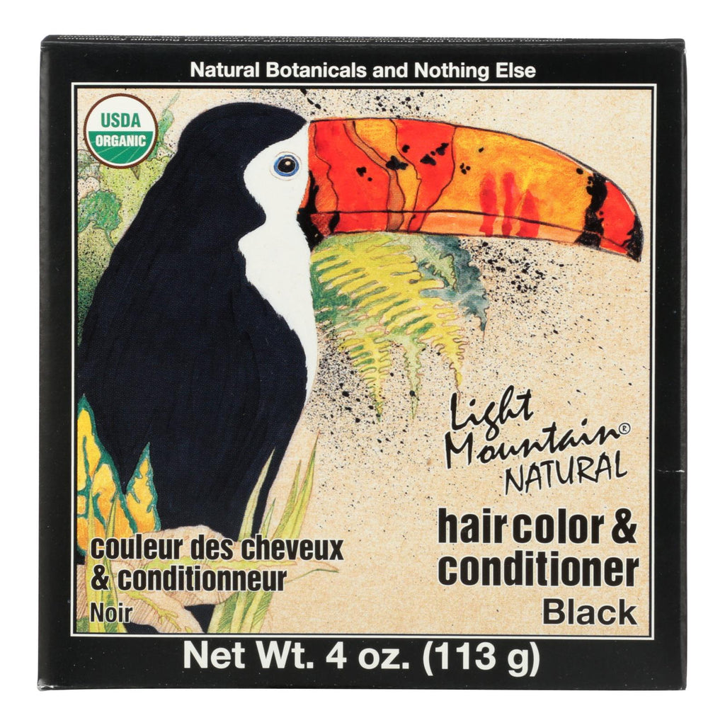 Organic Light Mountain Black Hair Color/Conditioner (Pack of 4 Oz.) - Cozy Farm 