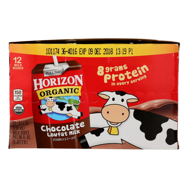 Horizon Lowfat Chocolate Milk - Pack of 12 - 8 Fl. Oz. Each - Cozy Farm 