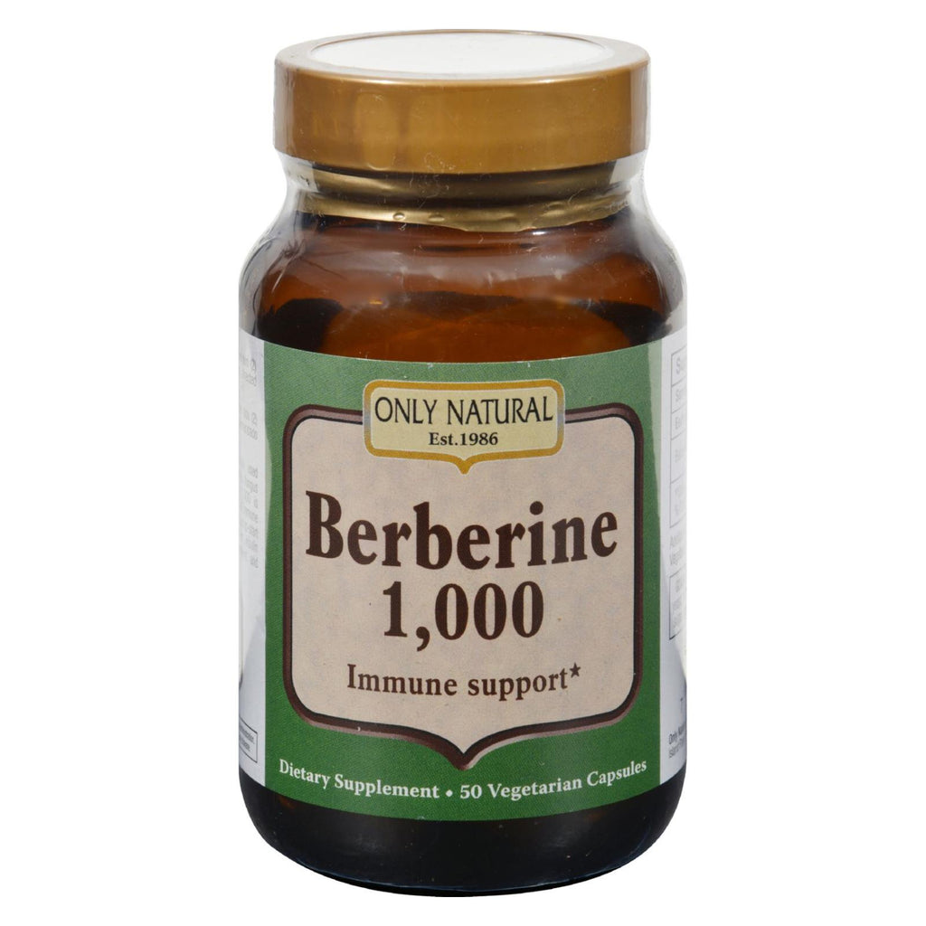 Only Natural Berberine - 1000 Mg,  50 Vegetarian Capsules - Cozy Farm 
