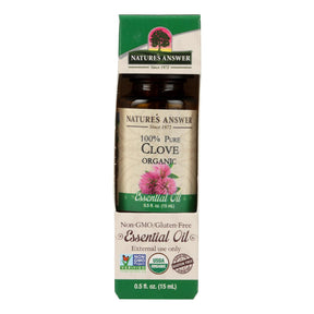 Nature's Answer 0.5 Oz. Pure Organic Clove Essential Oil - Cozy Farm 