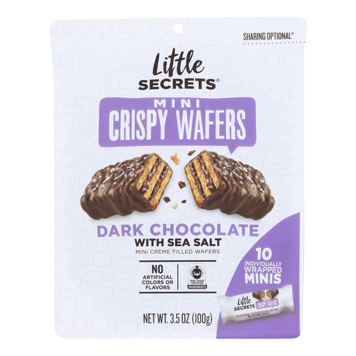 Little Secrets Crispy Wafers Dark Chocolate Sea Salt (Pack of 6 - 3.5 Oz.) - Cozy Farm 