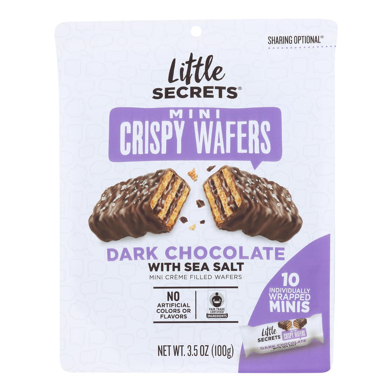 Little Secrets Crispy Dark Chocolate Sea Salt Wafers (Pack of 6 - 3.5 Oz.) - Cozy Farm 