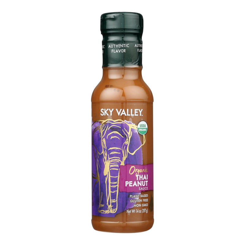 Premium Sky Valley Thai Peanut Sauce, Spicy (14 Oz., Pack of 6) - Cozy Farm 