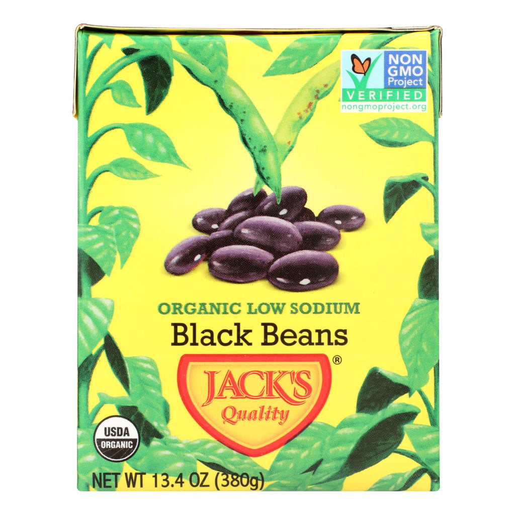 Jack's Quality Organic Black Beans (Pack of 8) - Low Sodium - 13.4 Oz. - Cozy Farm 