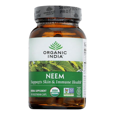 Organic India Neem Whole Herb Supplement (90 Capsules) - Cozy Farm 