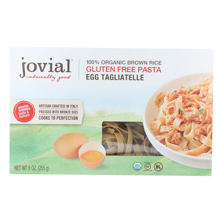 Jovial Organic Brown Rice Tagliatelle Egg Pasta, 9 Oz (Pack of 12) - Cozy Farm 