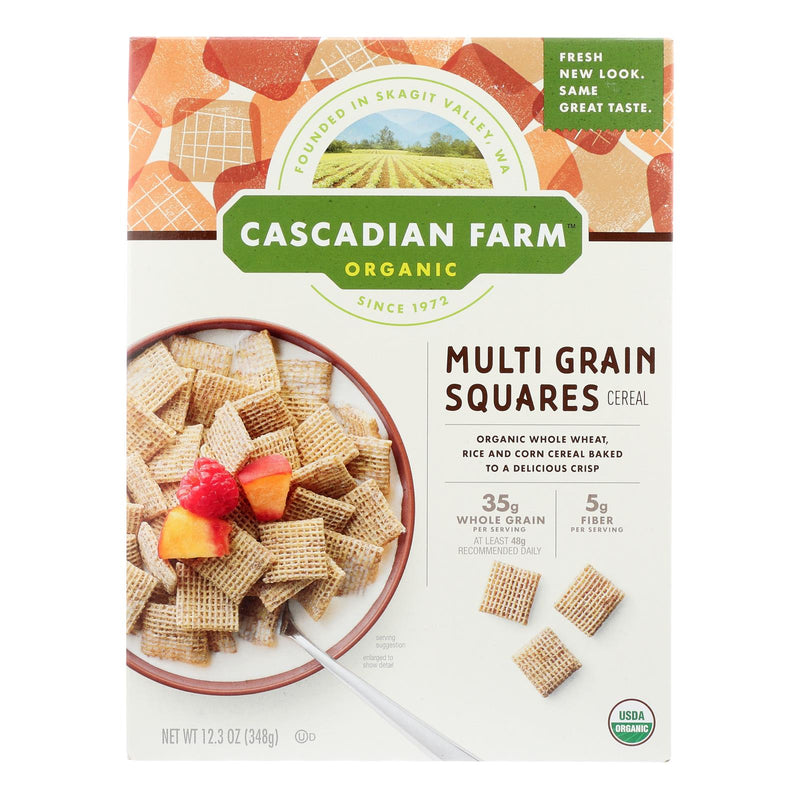 Cascadian Farm Organic Multi-Grain Squares Cereal, 1.23 Oz (Pack of 10) - Cozy Farm 