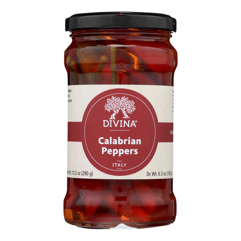 Divina Calabrian Peppers, 9.2 Oz. Pack of 6 - Cozy Farm 