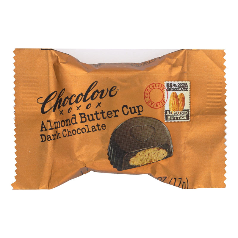 Chocolove Xoxox - Cup - Almond Butter - Dark Chocolate - Case Of 50 - .6 Oz - Cozy Farm 