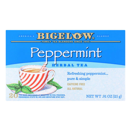 Bigelow Purely Peppermint Tea - Pack of 6 - 20 Tea Bags - Cozy Farm 