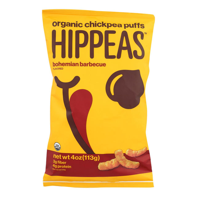 Hippeas Organic Bohemian BBQ (Pack of 12 - 4 Oz.) Chickpea Puffs - Cozy Farm 