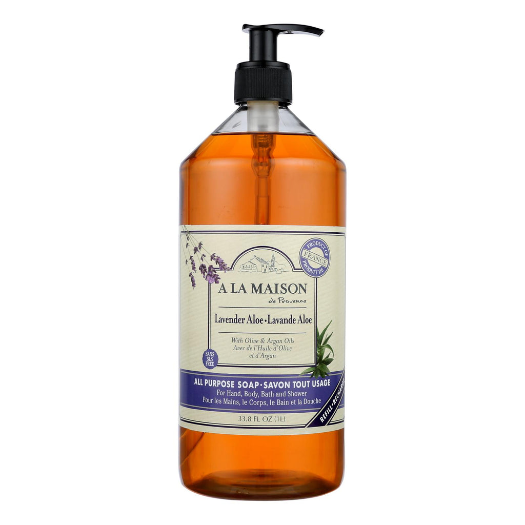 A La Maison Liquid Hand Soap  - Lavender Aloe - 33.8 Fl Oz. - Cozy Farm 