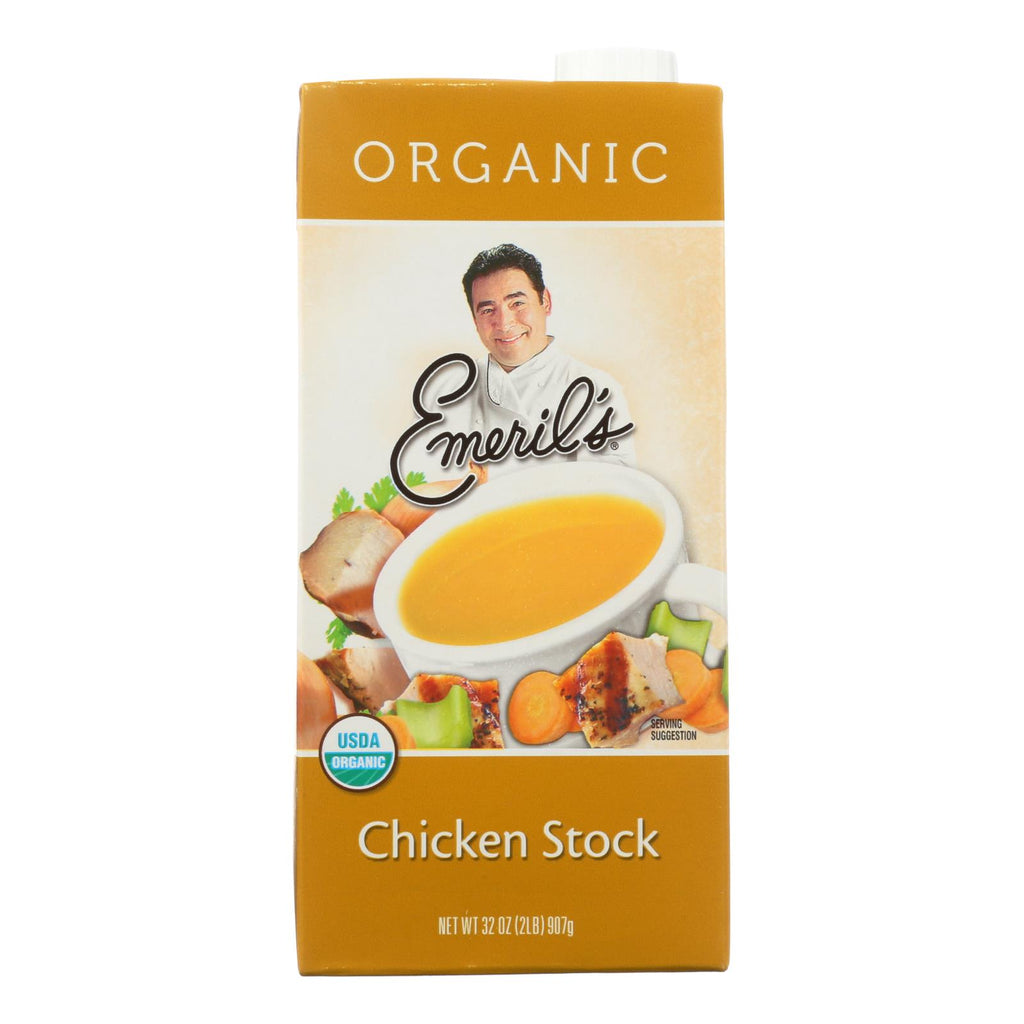 Emeril Organic Chicken Stock (Pack of 6) - 32 Fl Oz. - Cozy Farm 
