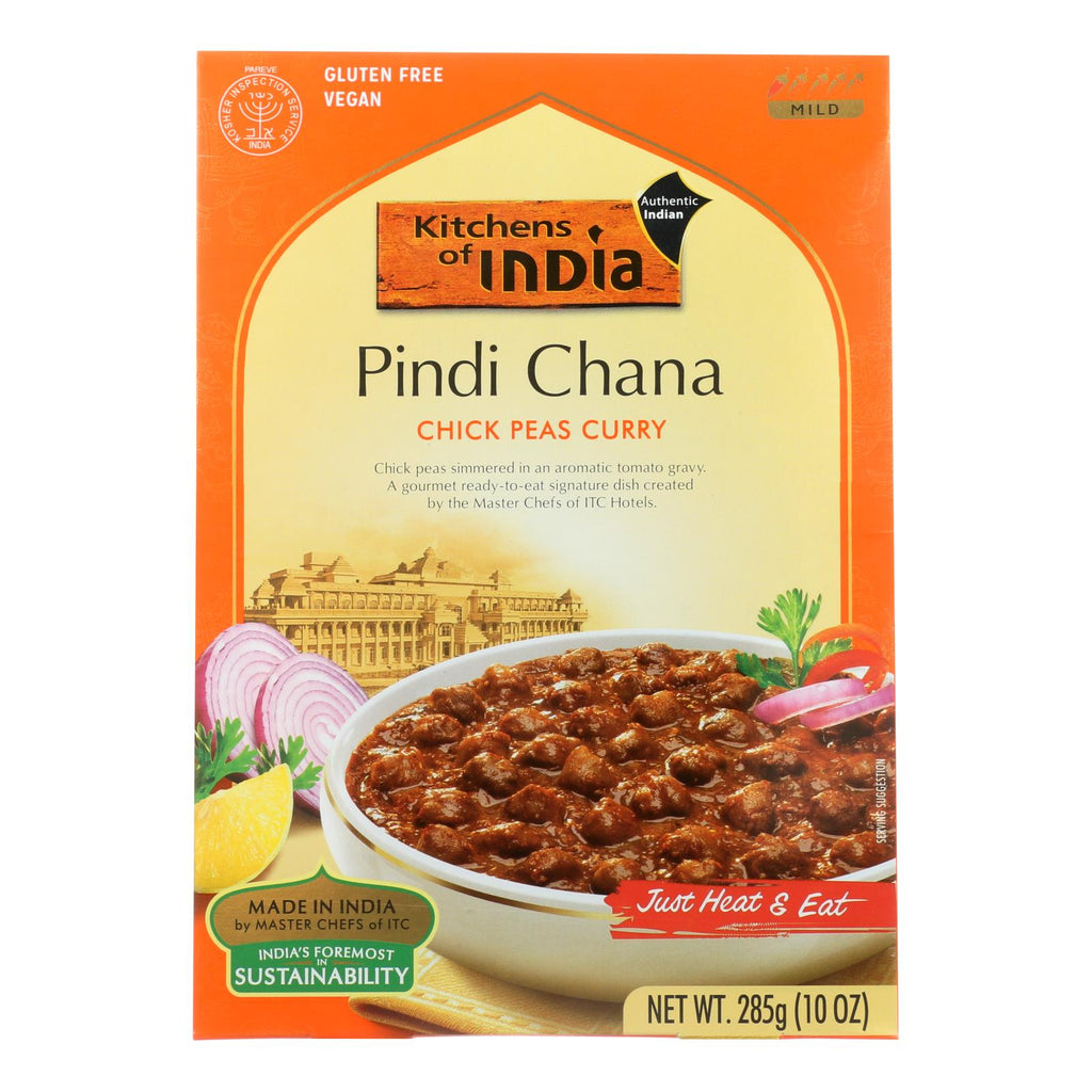 Kitchen Of India Dinner - Chickpeas Curry Pindi Chana (Pack of 6) - 10 Oz - Cozy Farm 
