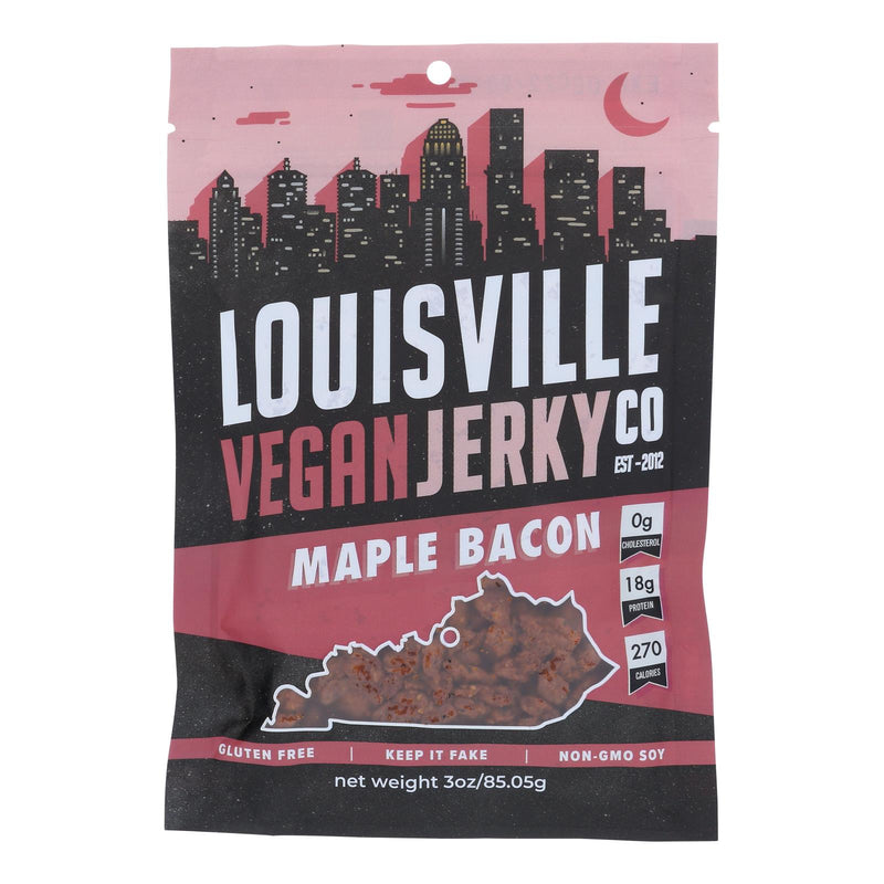 Louisville Vegan Jerky - Maple Bacon Flavor - 10 Pack - 3 Oz. Each - Cozy Farm 