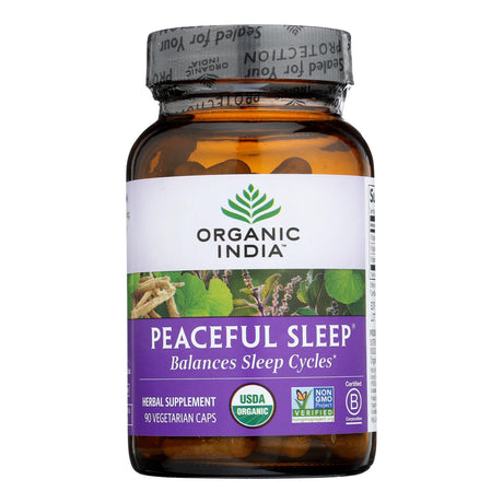 Organic India Peaceful Sleep Supplement (90 Capsules) - Cozy Farm 