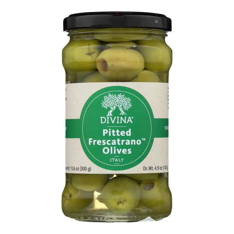 Divina Pitted Frescatrano Olives (Pack of 6 - 4.9 Oz.) for Delectable Mediterranean Cuisine - Cozy Farm 