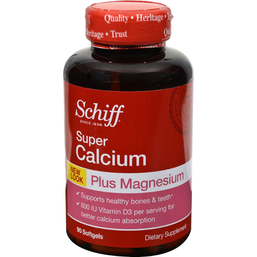 Schiff Super Calcium Magnesium with Vitamin D (Pack of 90 Softgels) - Cozy Farm 
