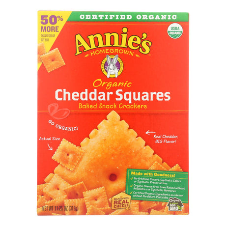Annie's Homegrown Cheddar Crackers, 6 Pack, 11.25 Oz - Cozy Farm 