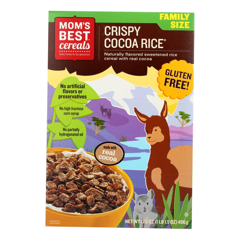Moms Best Naturals Crispy Cocoa Rice Cereal - 17.5 Oz (Pack of 14) - Cozy Farm 