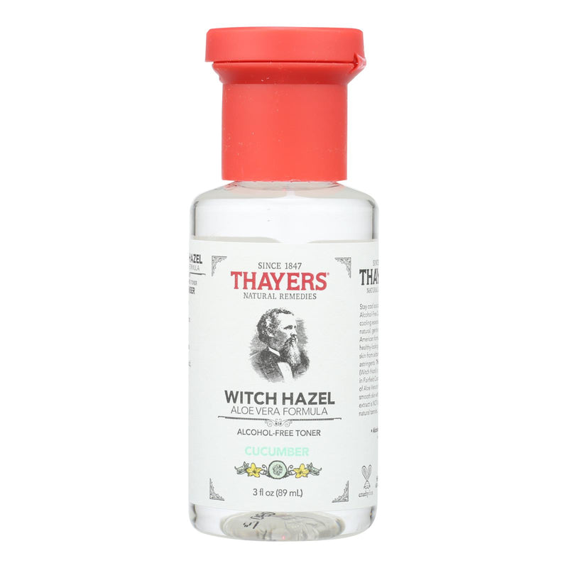 Thayers Cucumber Witch Hazel Facial Toner, Soothing & Purifying, 3 Fl Oz (Pack of 24) - Cozy Farm 