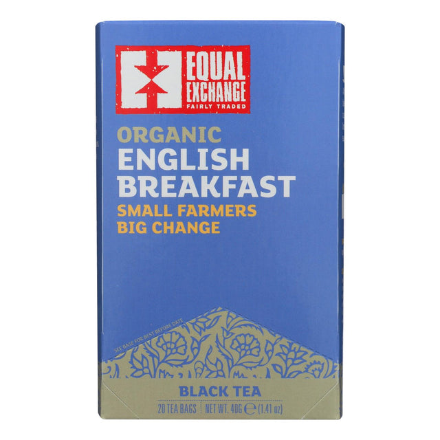 Equal Exchange Organic English Breakfast Loose Leaf Black Tea (Pack of 6, 20 Bags) - Cozy Farm 