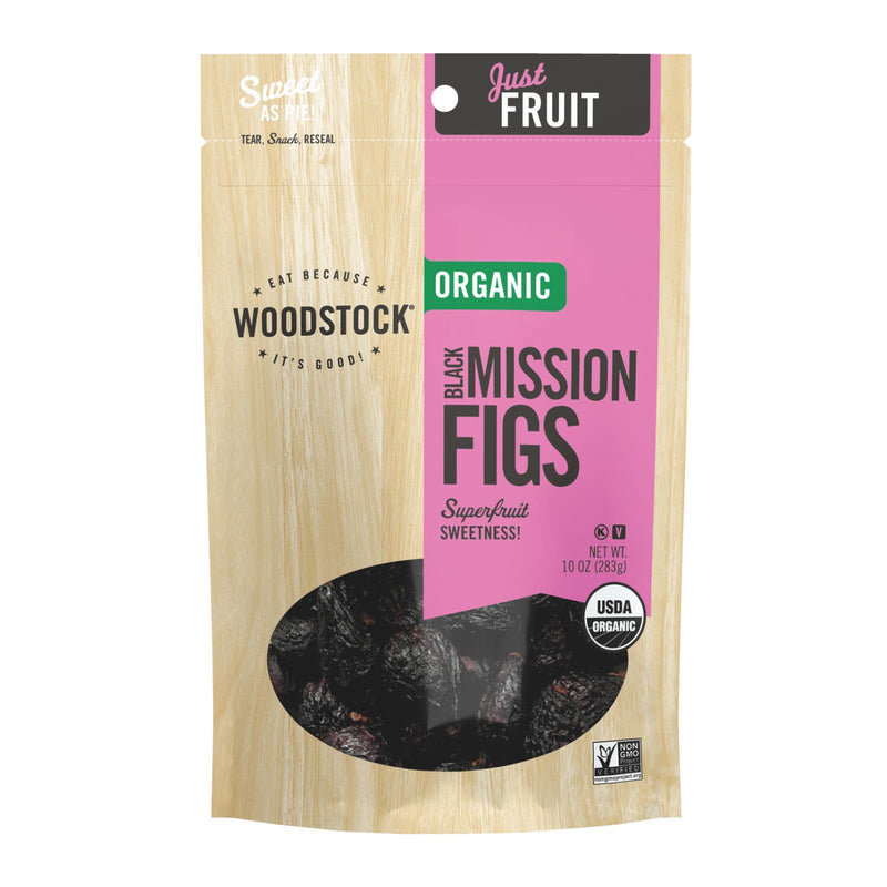 Woodstock Organic Unsweetened Black Mission Figs, 8 Convenient 10 Oz. Packs - Cozy Farm 