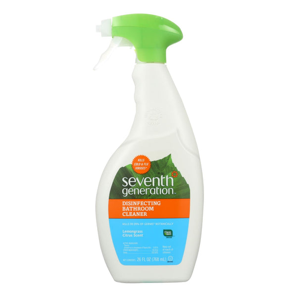 Seventh Generation Disinfecting Bathroom Cleaner, Lemongrass Thyme, 26 Fl Oz (Pack of 8) - Cozy Farm 