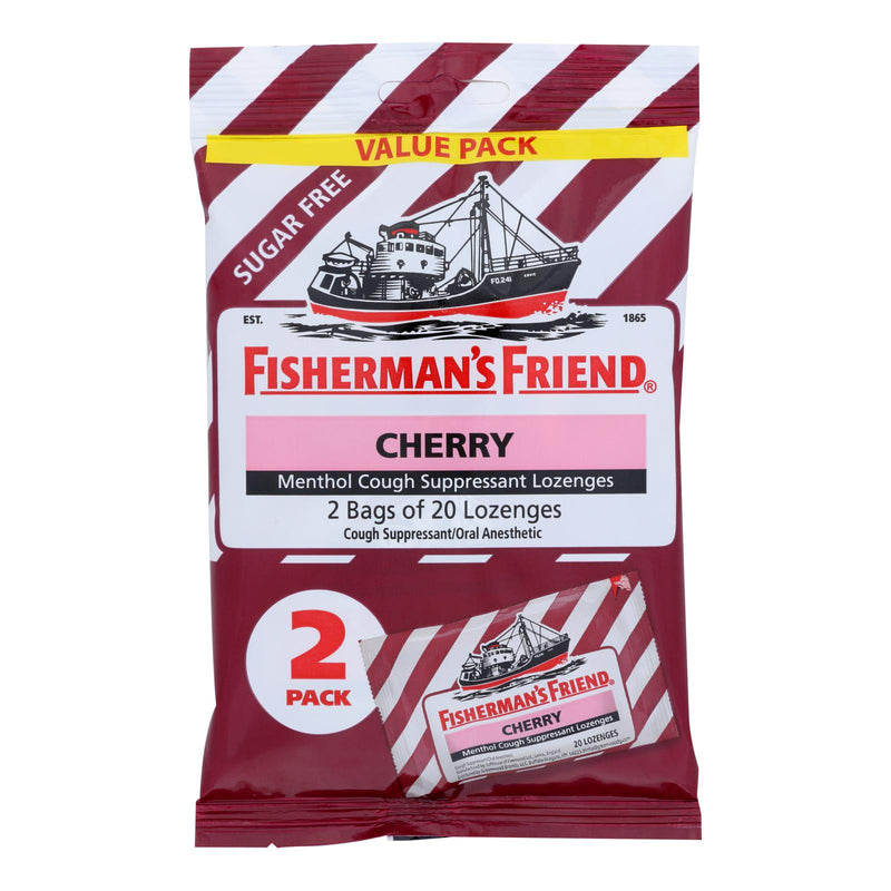 Fisherman's Friend Cherry Sugar-Free Fat-Free Lozenges (Pack of 12 - 40 Count) - Cozy Farm 