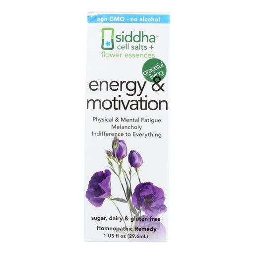 Siddha Cell Salts + Flower Essentials Energy & Motivation (Pack of 1 Fz.) - Cozy Farm 