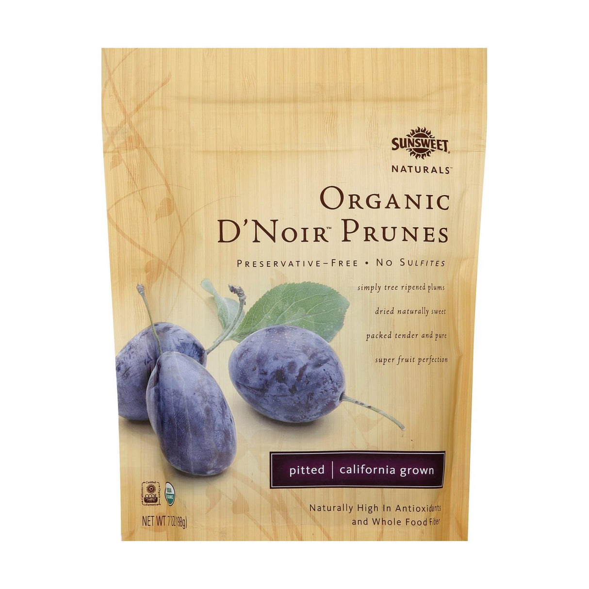 Sunsweet Naturals Organic D'Noir Prunes, 12 Pack, 7 Oz. Each - Cozy Farm 