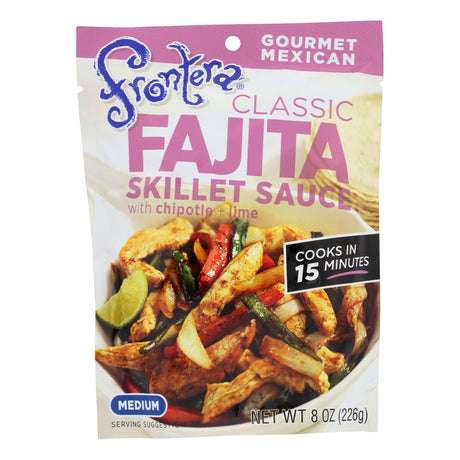 Frontera Foods 8 oz Classic Fajita Skillet Sauce with Chipotle and Lime, Gluten-Free, Pack of 6 - Cozy Farm 