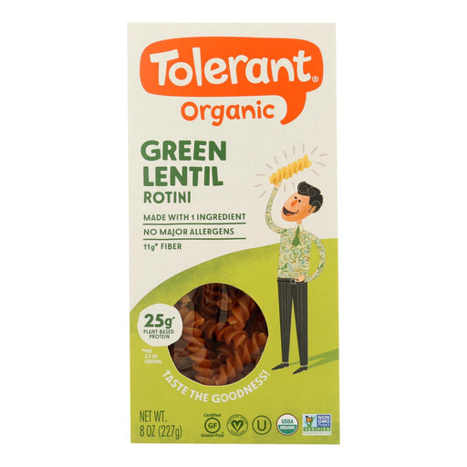 Tolerant Green Lentil Rotini (Pack of 6 - 8 Oz.) - Cozy Farm 