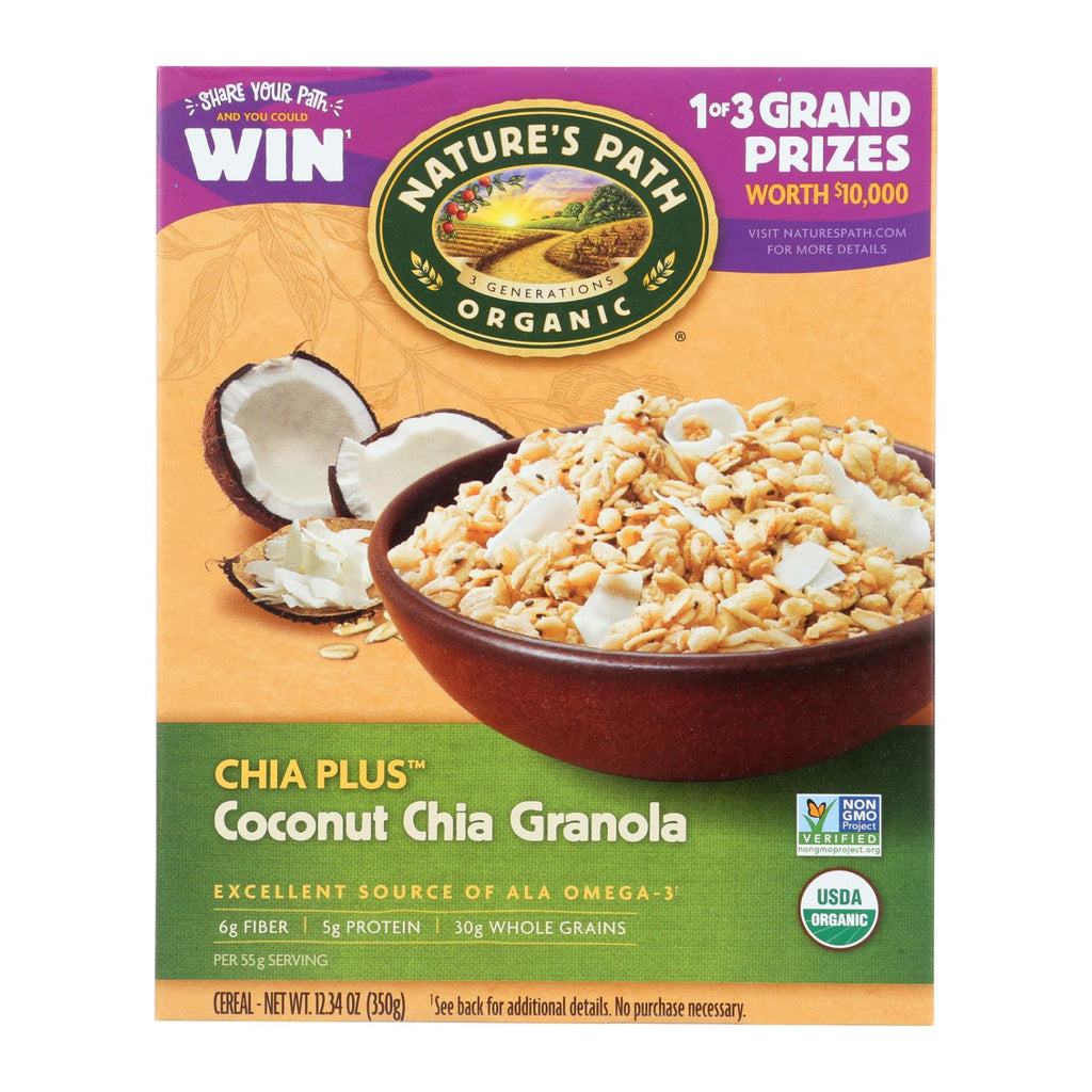Organic Coconut Chia Plus Granola (Pack of 12 - 12.34 Oz.) by Nature's Path - Cozy Farm 