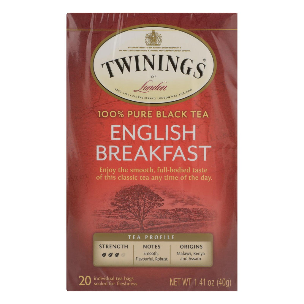 Twinings Tea English Breakfast Black Tea (Pack of 6 - 20 Bags) - Cozy Farm 