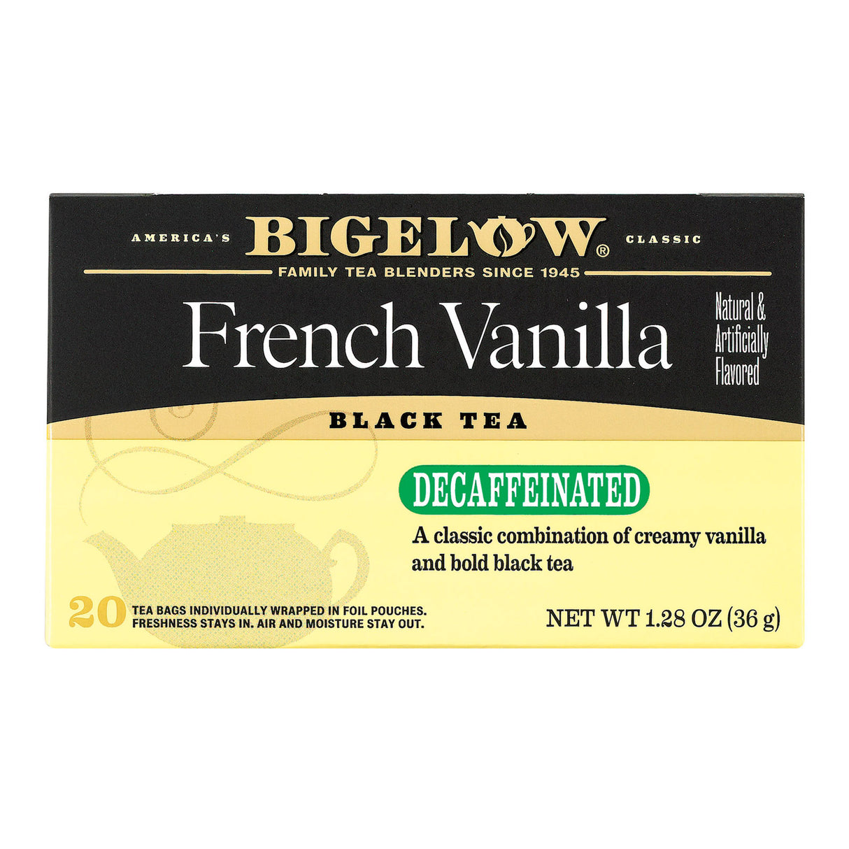 Bigelow Decaf French Vanilla Herbal Tea For Restful Sleep (Pack of 6 - 20 Tea Bags) - Cozy Farm 