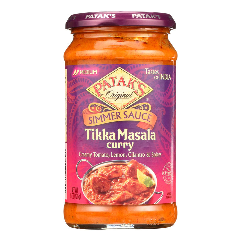 Patak's Simmer Sauce Tikka Masala Curry (Medium, 15 Oz., Pack of 6) - Cozy Farm 