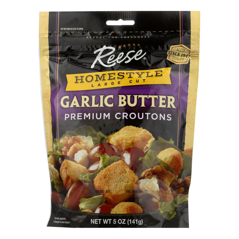 Reese's Mouthwatering Garlic Butter Croutons, 5 Oz. (Pack of 12) - Cozy Farm 