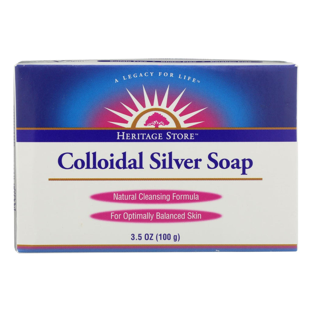 Heritage Store - Bar Soap Colloidal Silver (Pack of 3) - 3.5 Oz - Cozy Farm 