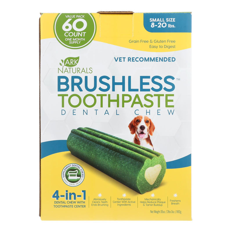 Ark Naturals Brushless Toothpaste Dental Chews for Small Dogs (60 ct) - Cozy Farm 