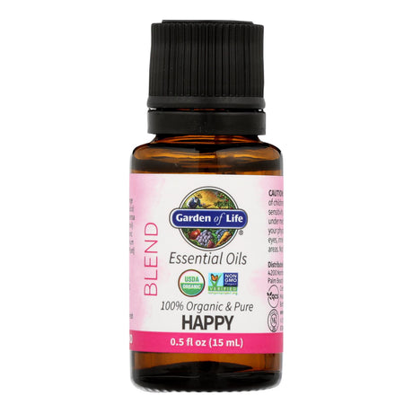 Garden of Life Organic Happy Blend Essential Oil (Pack of 1 - 0.5 Fl Oz) - Cozy Farm 